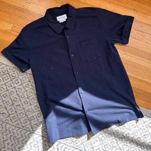 Navy blue shirt sleeve button down